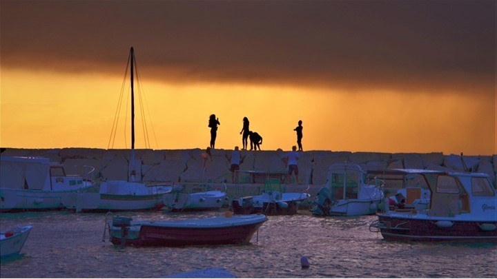 Old town of Fazana- sunset